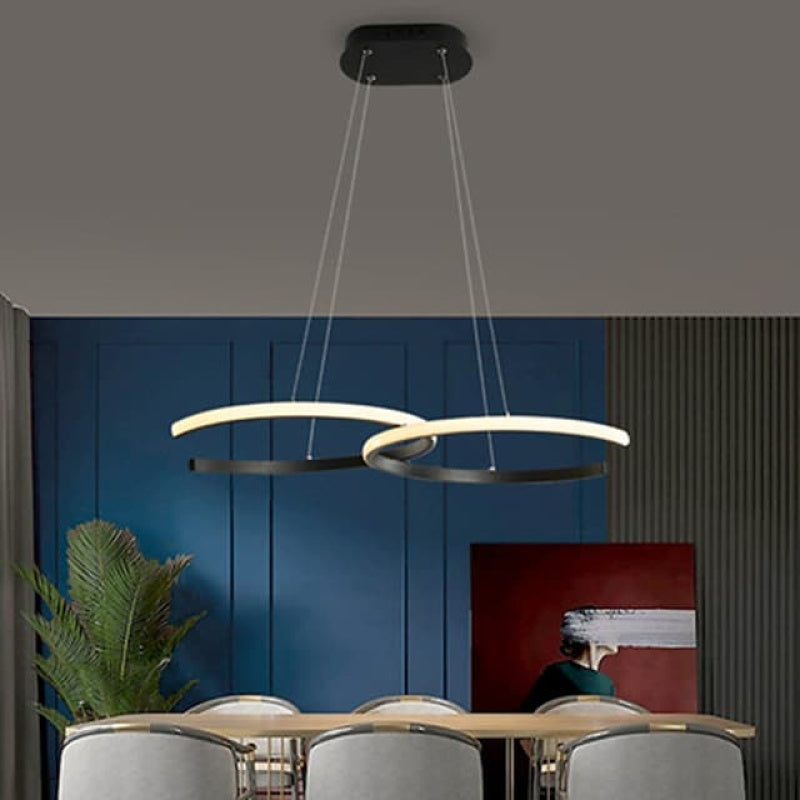 Arisha Modern Minimalist Pendant Light, Double-C