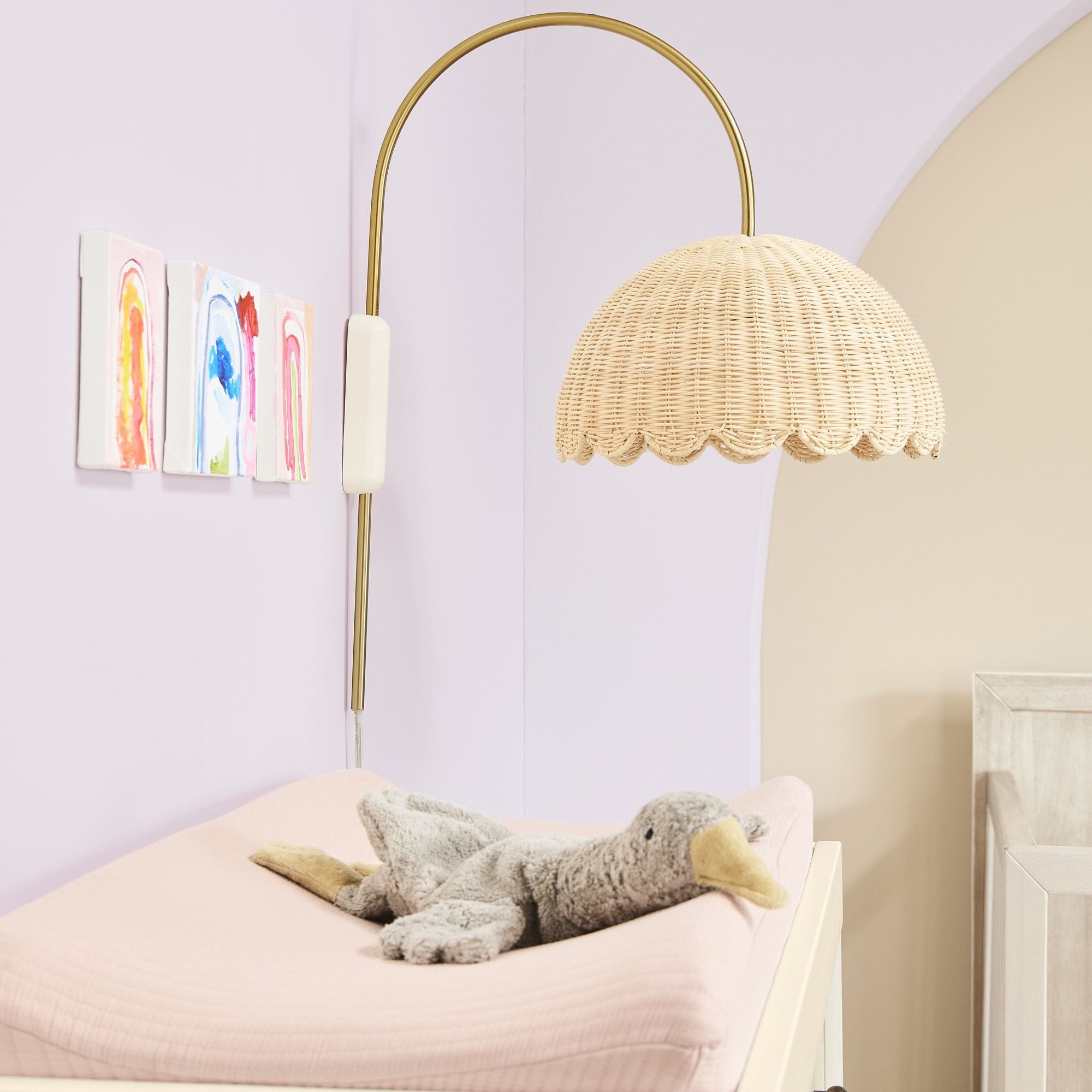 Fungi Wall Lamp Rattan&Metal