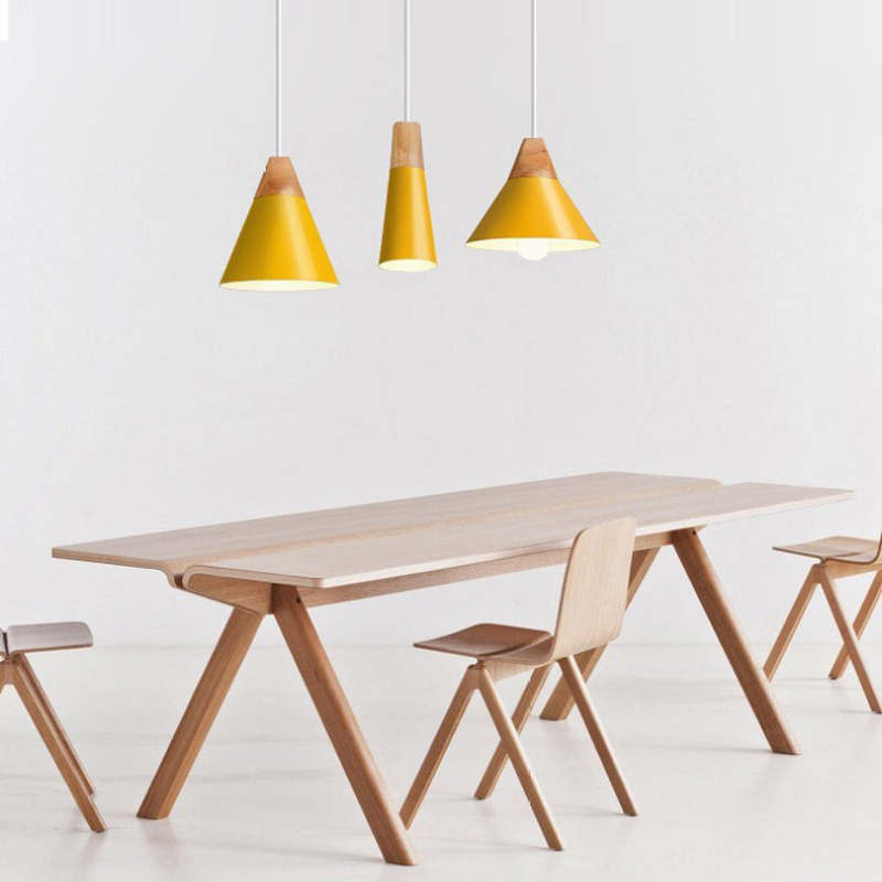 Valentina Multi-Shaped Wood And Pendant Light, 6 Colors - Letslighting
