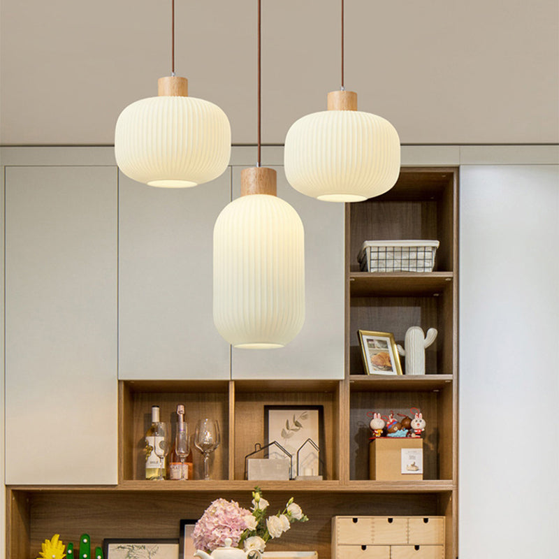 Ozawa Modern Wood Glass Pendant Light