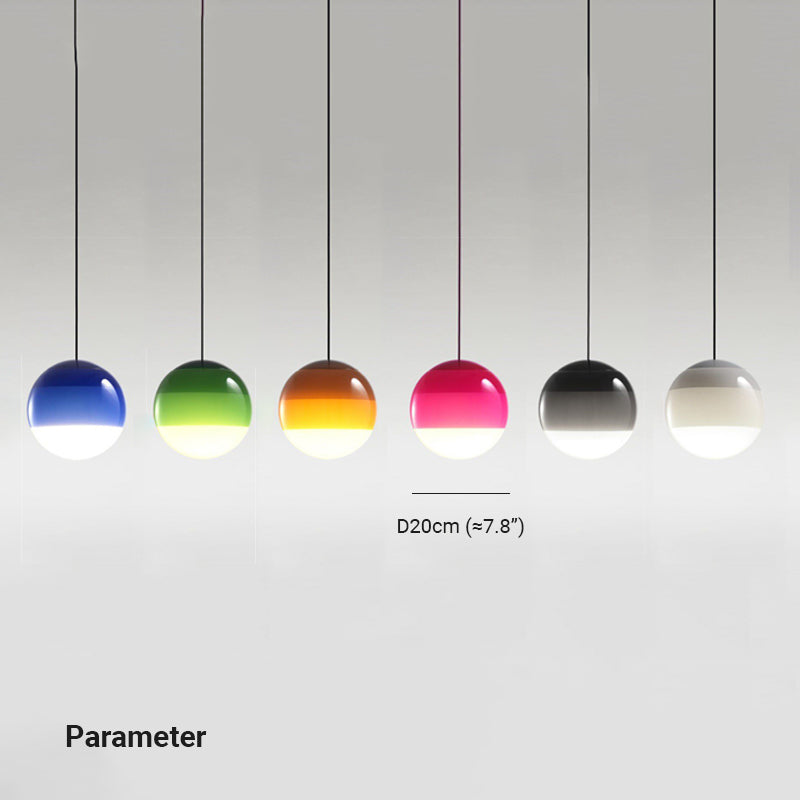 Valentina Contemporary Colorful Glass Bubble Pendant Light