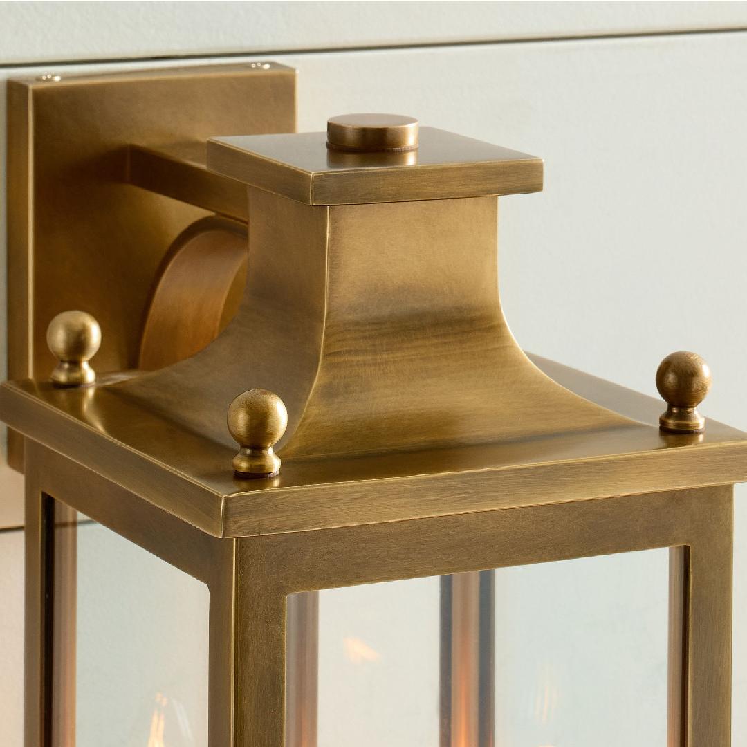 Guard Wall Lamp Brass Glass Outdoor