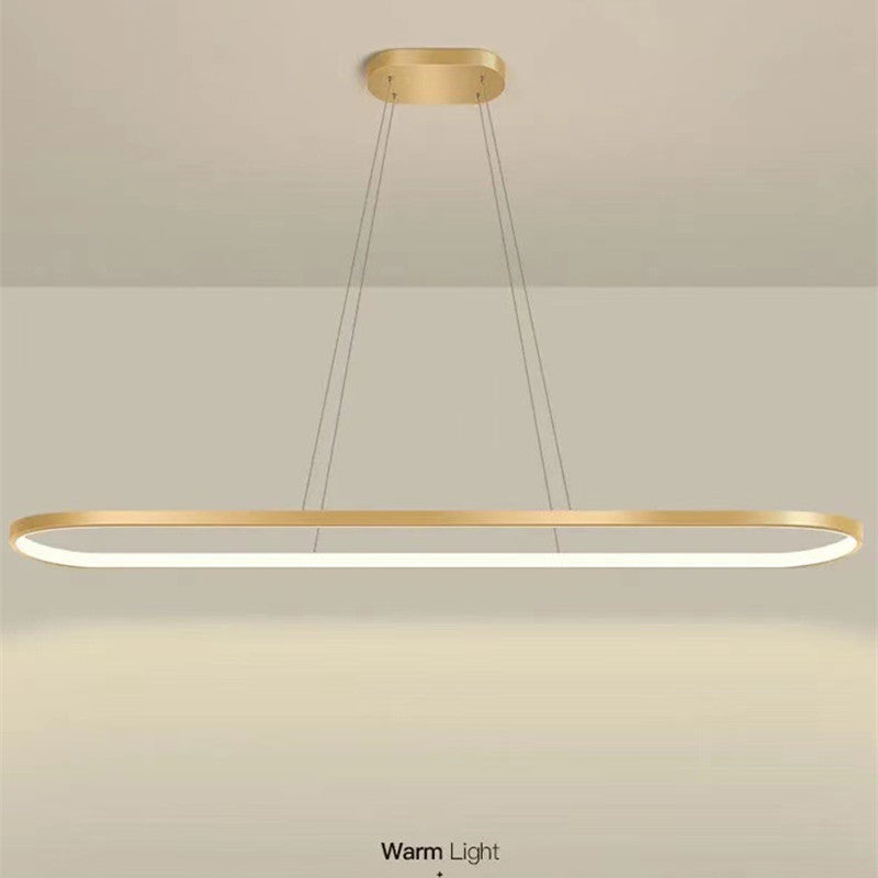 Edge Oval Minimalist Hanging Pendant Light