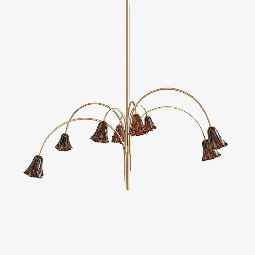 Musa Arched Arm Floral Chandelier Romantic Bedroom
