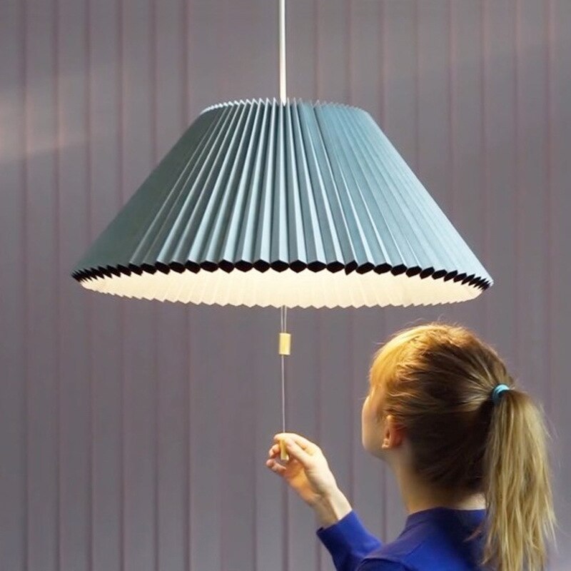 Morandi Modern Adjustable Pleated Pendant Light