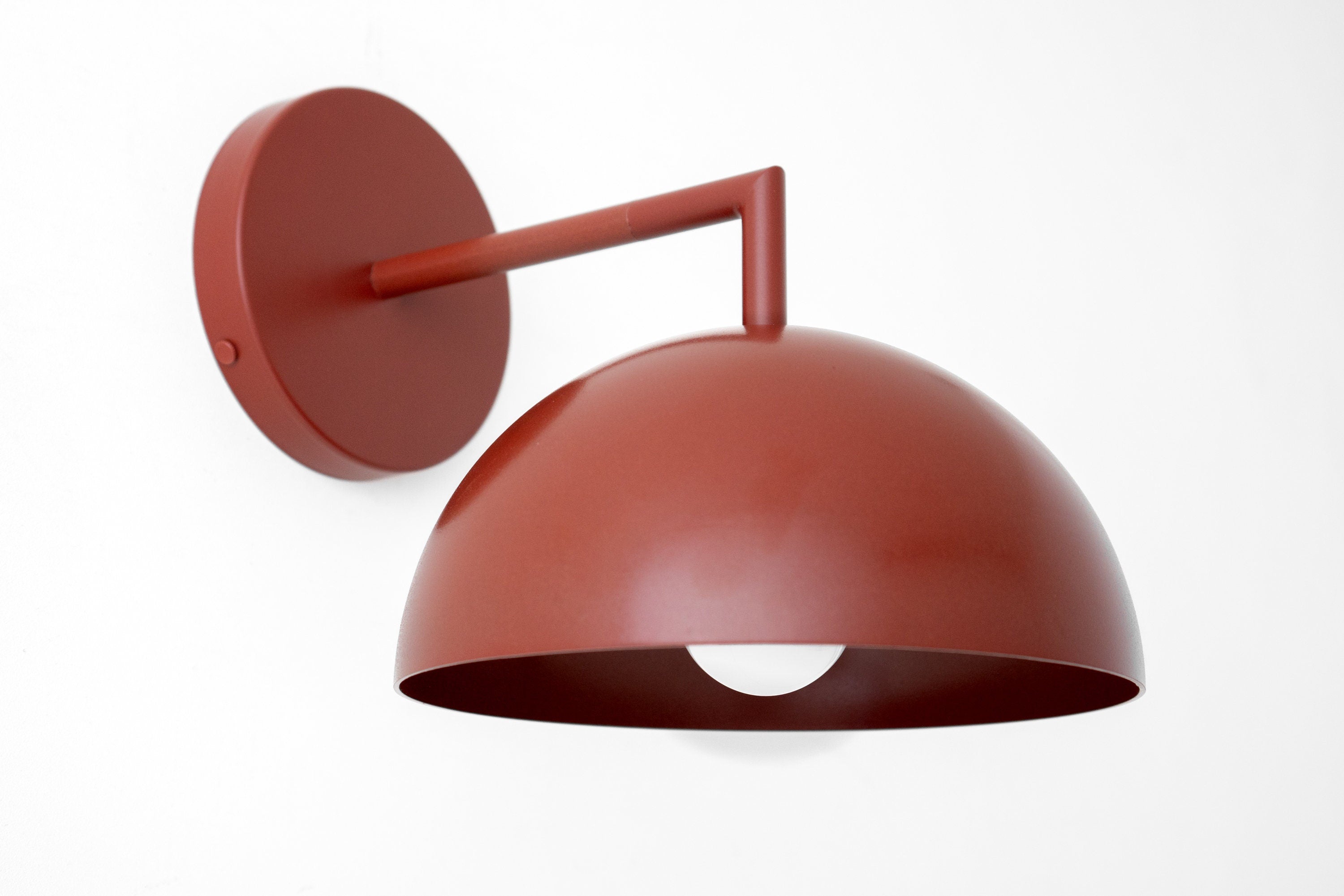 Chroma Minimalist Metal Dome Sconce