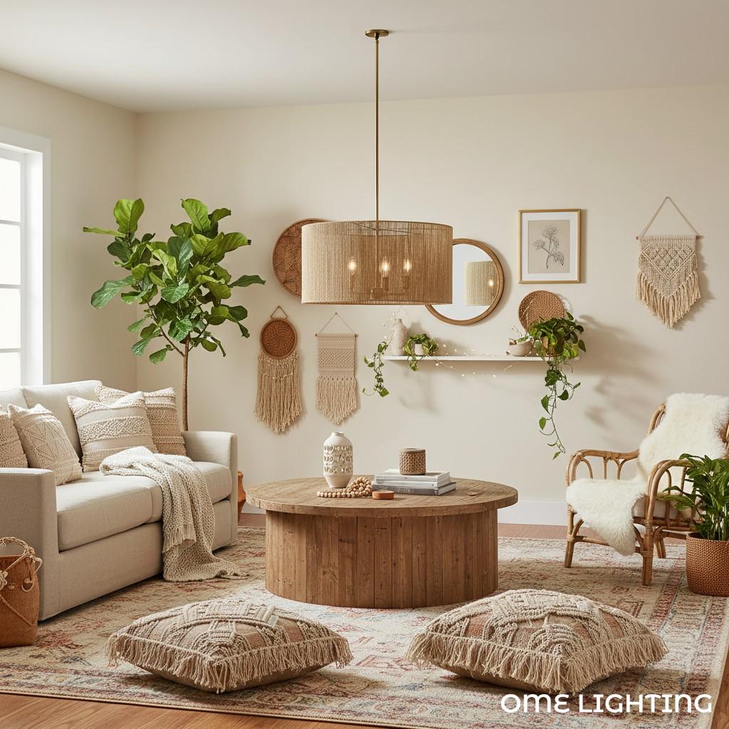 Rowan Drum Brass Pendant Light