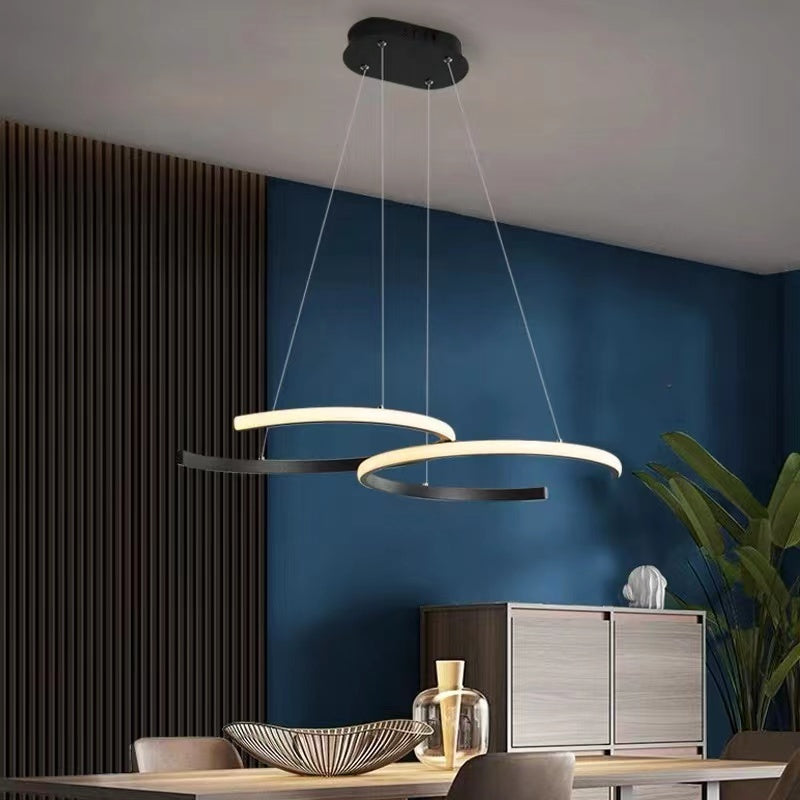 Arisha Modern Minimalist Pendant Light, Double-C