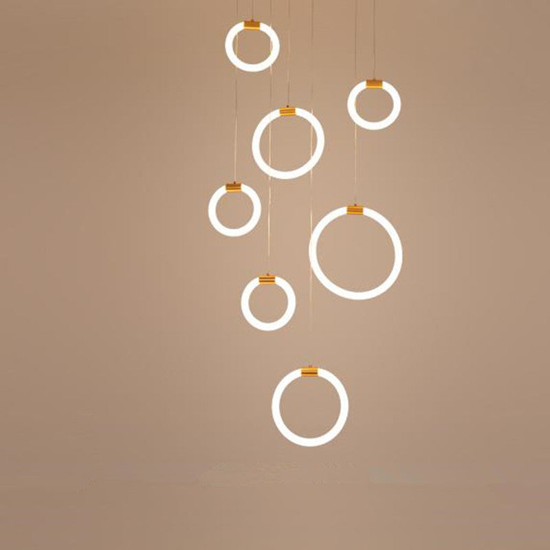 Arisha Minimalist Staircase Ring Pendant Light - Letslighting