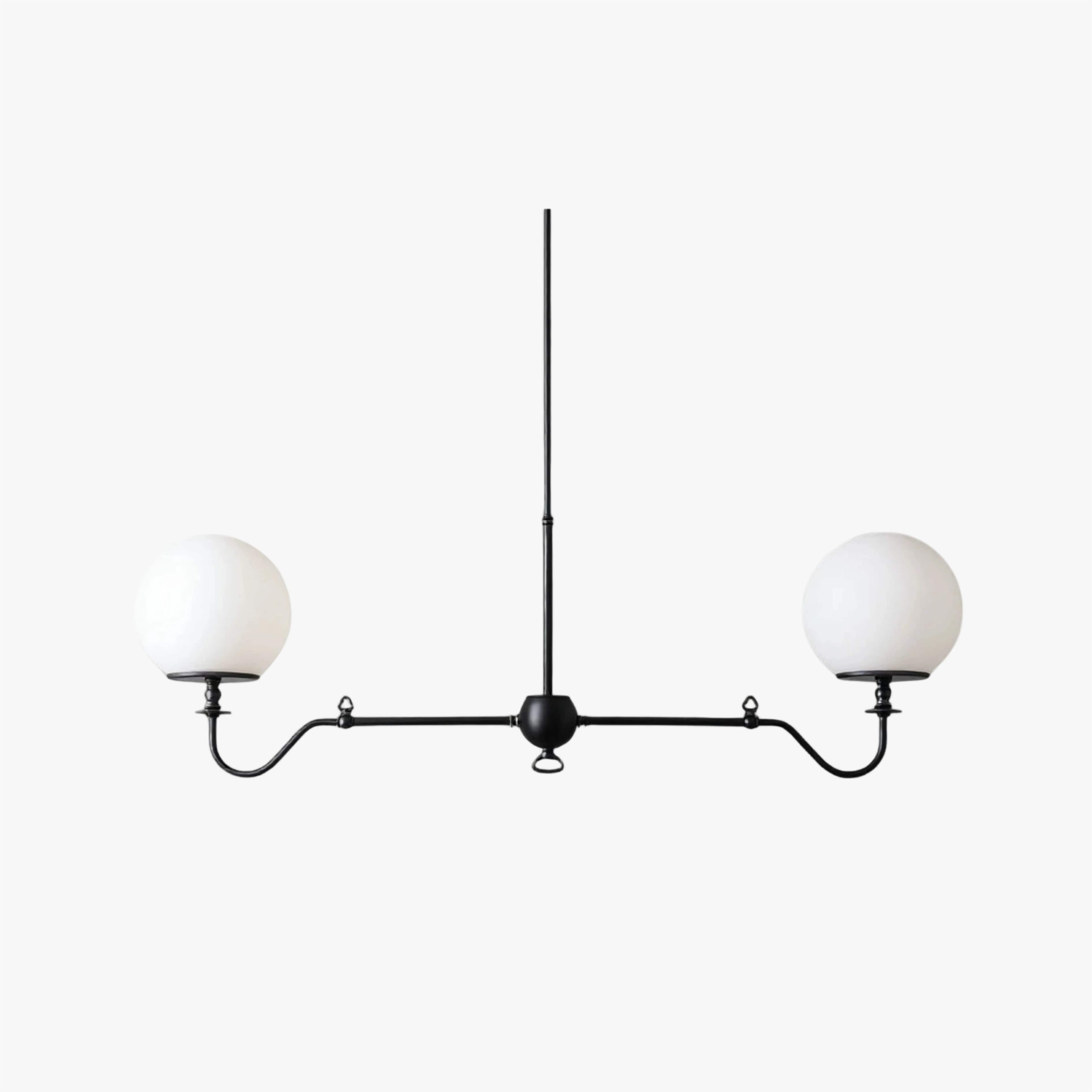 Pearl Glass Brass Chandelier