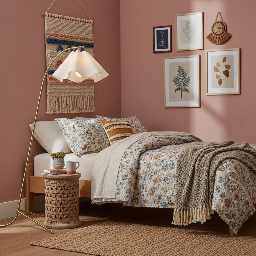 Curve Modern Fabric Floor Lamp
