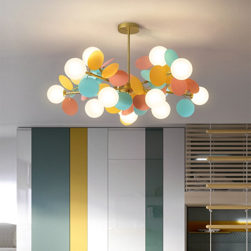 Jevon Multicolored Flower Branch Chandelier Living Room