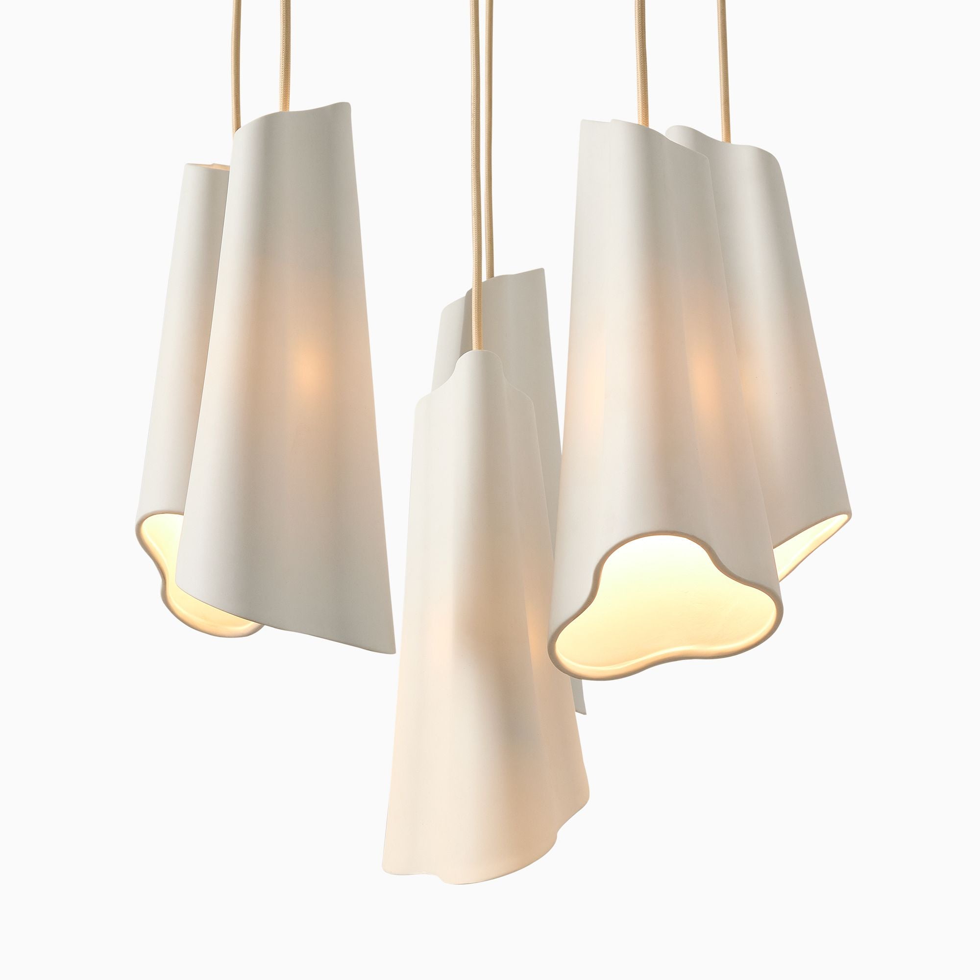 Slant Ceramic Multi-Light Pendant Light