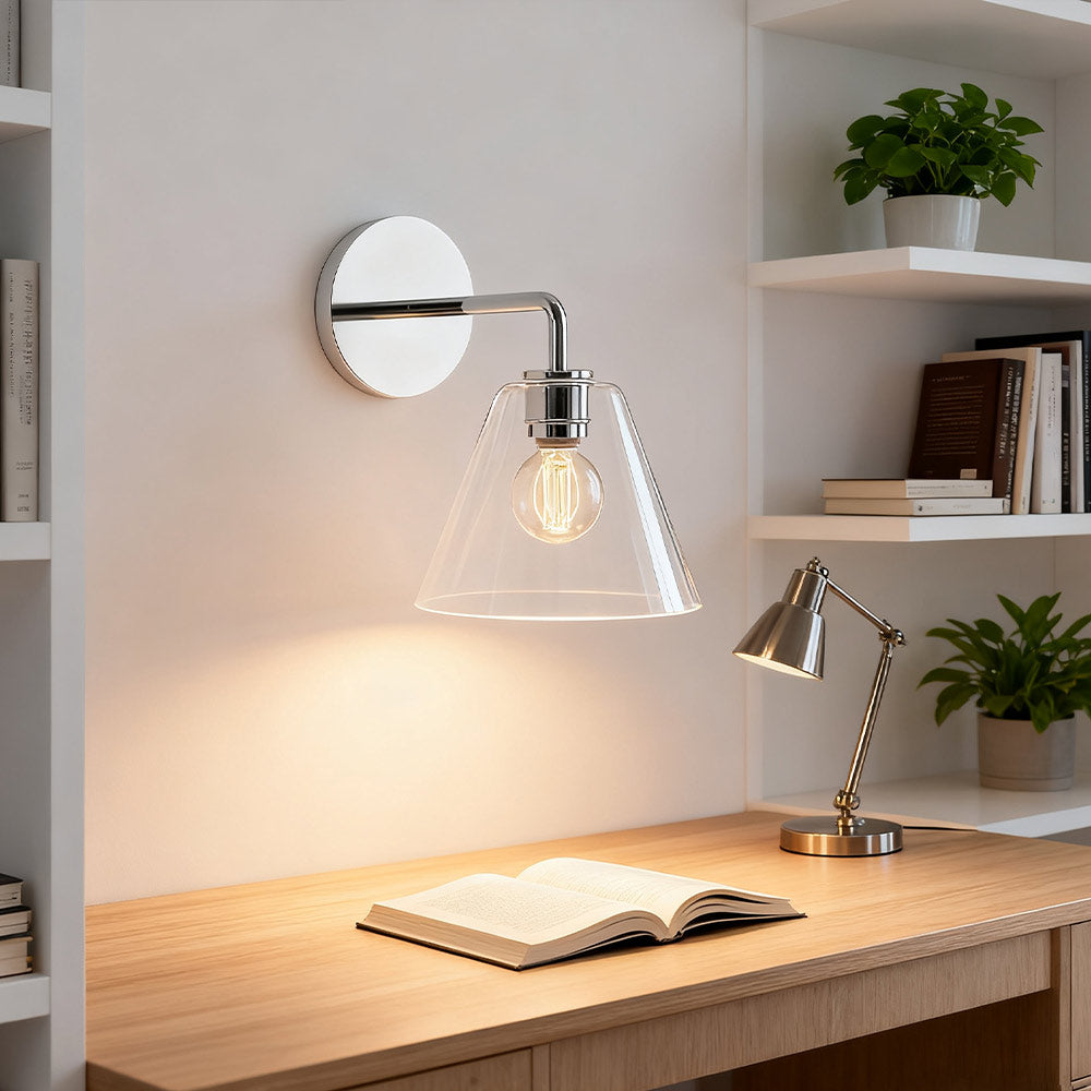 Cone Wall Sconce Milk Glass Living Room