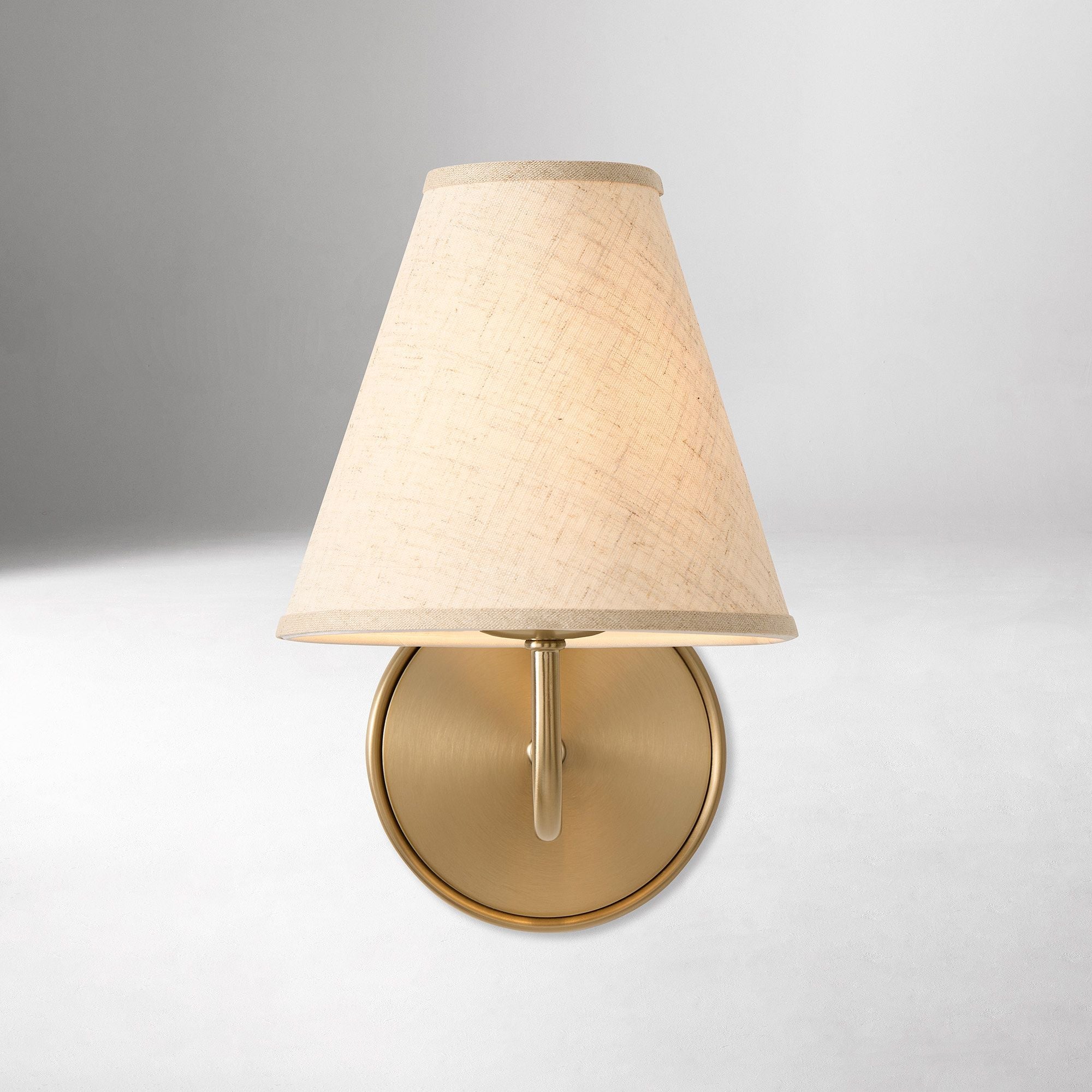Lithe Wall Light with Linen Fabric Shade Hallway