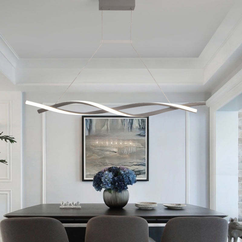 Arisha Pendant Light Linear Double Wave Modern Bedroom - Letslighting