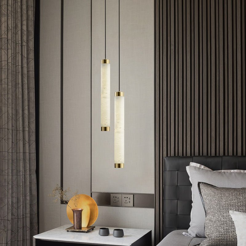 Lira Cylindrical Alabaster Pendant Light