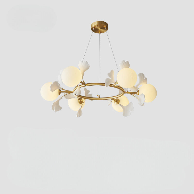 Olivia Luxury Minimalist Chandelier Creative Leaf Glass Living Room - Letslighting
