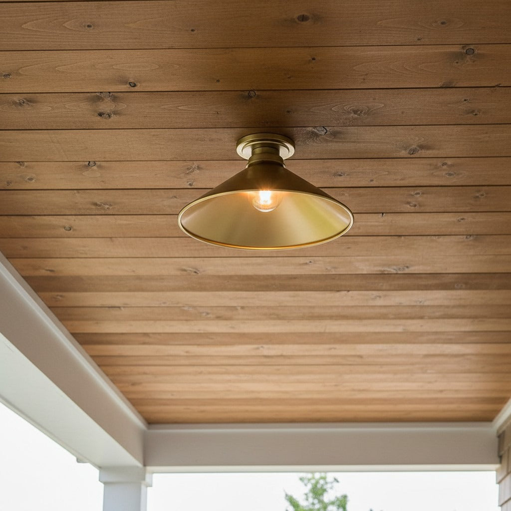 Grange Ceiling Light Metal&Glass