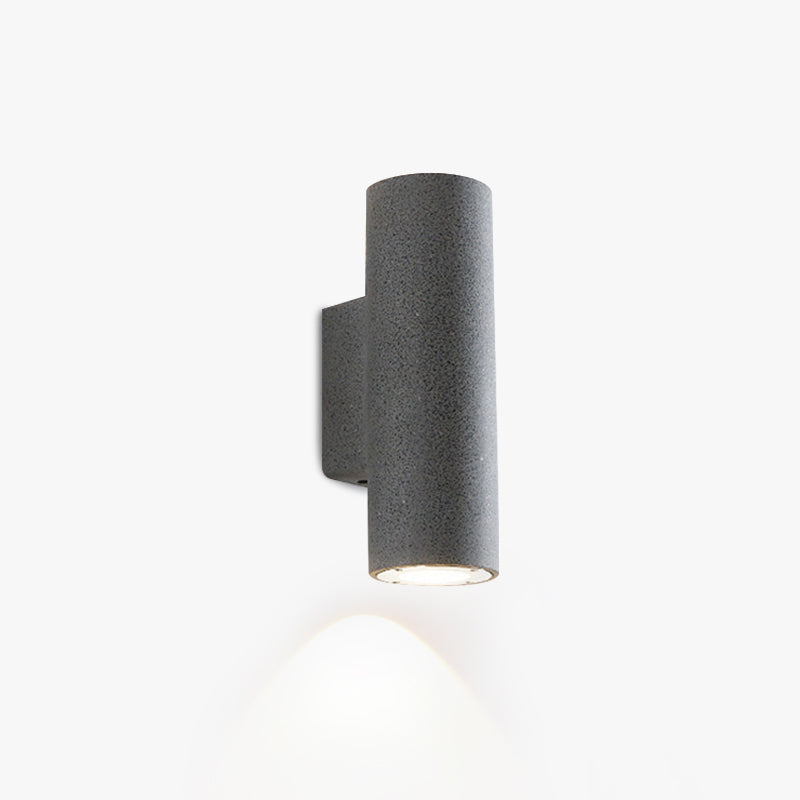 Ray Minimalist Cylindrical LED Outdoor Wall Lamp Cement Garden Corridor
