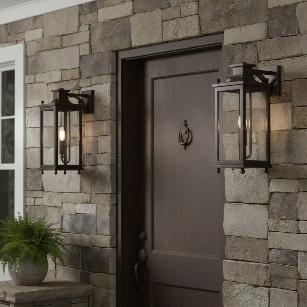 Guard Wall Lamp Brass Glass Outdoor