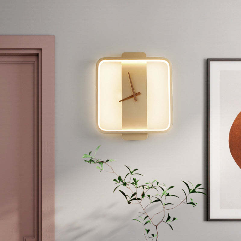 Valentina Arisha Square Clock & Acrylic Wall Lamp - Letslighting