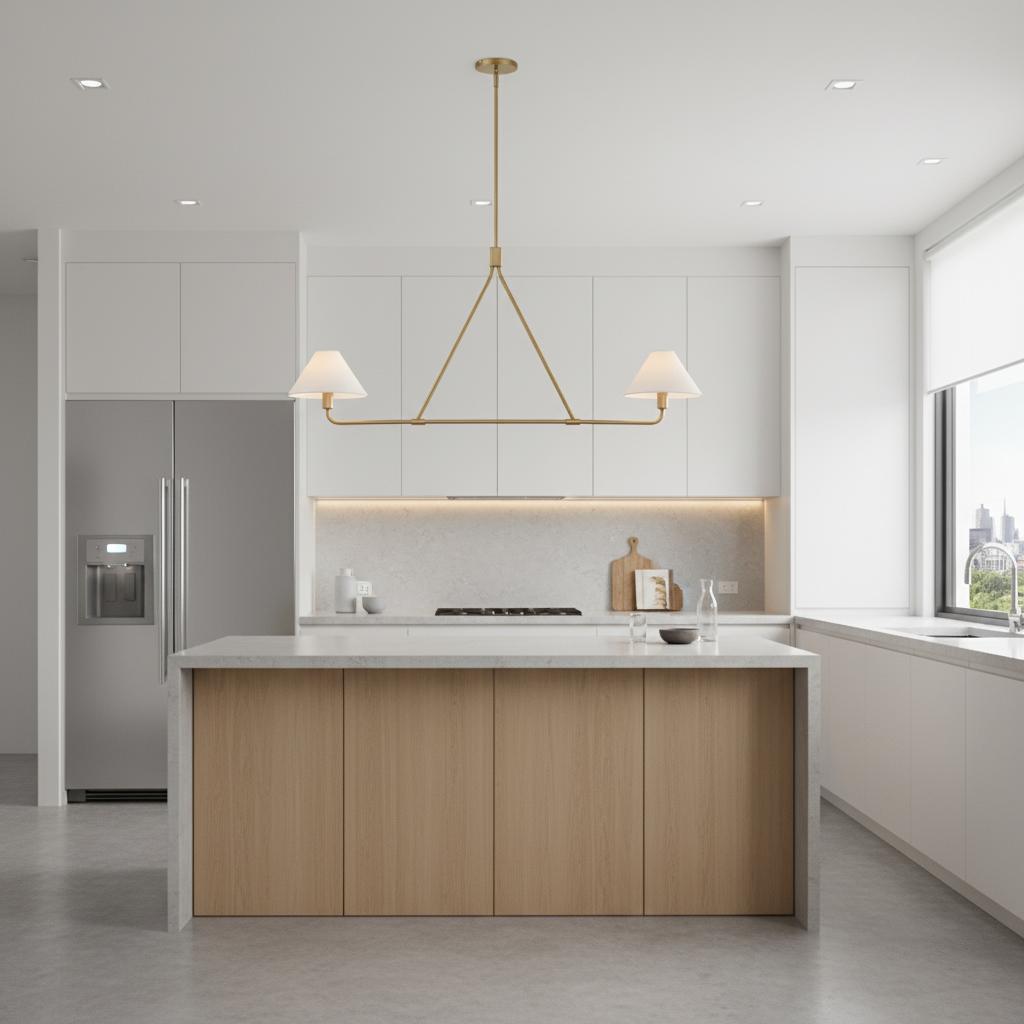 Vector Brass Fabric Chandelier