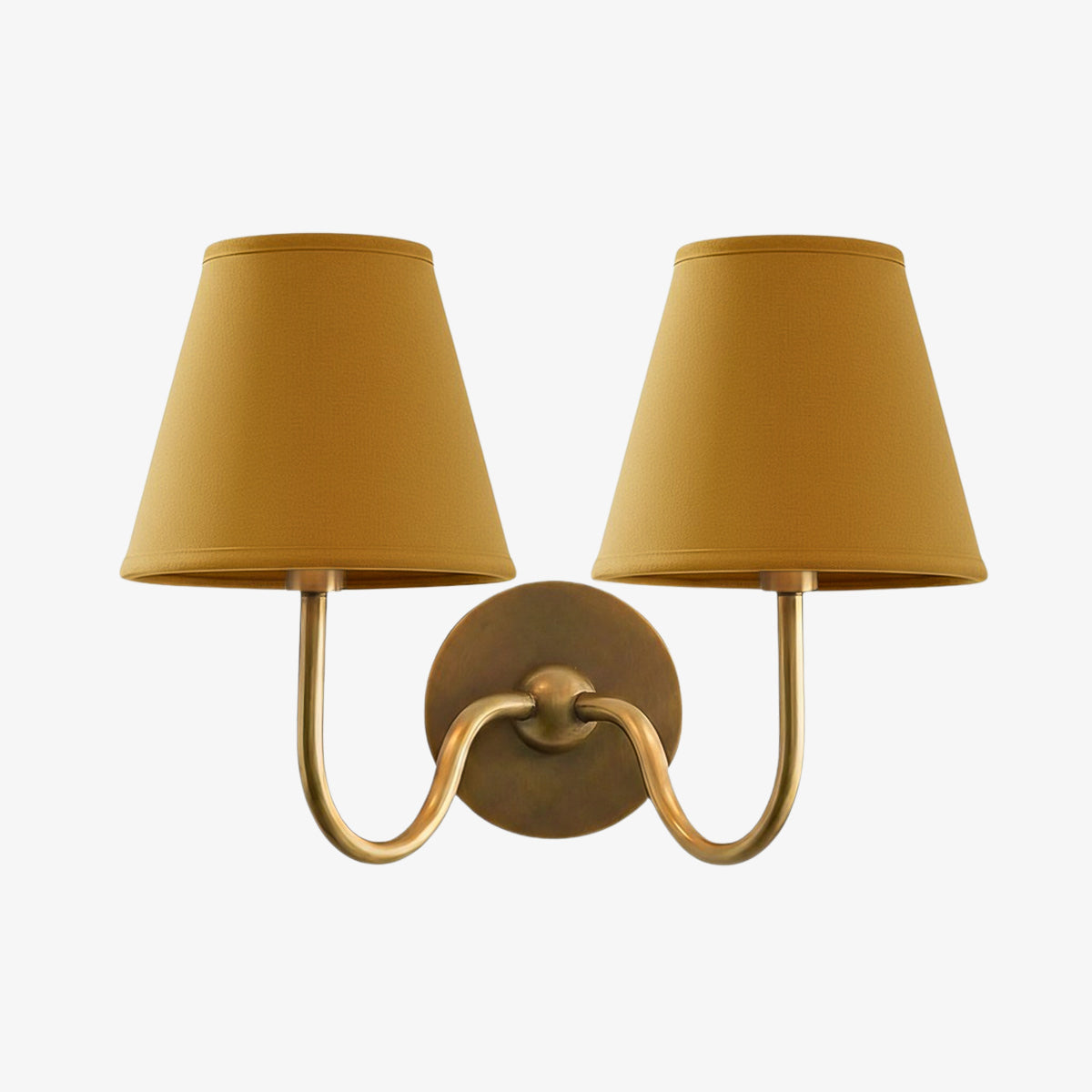Grace Brass Linen Wall Lamp