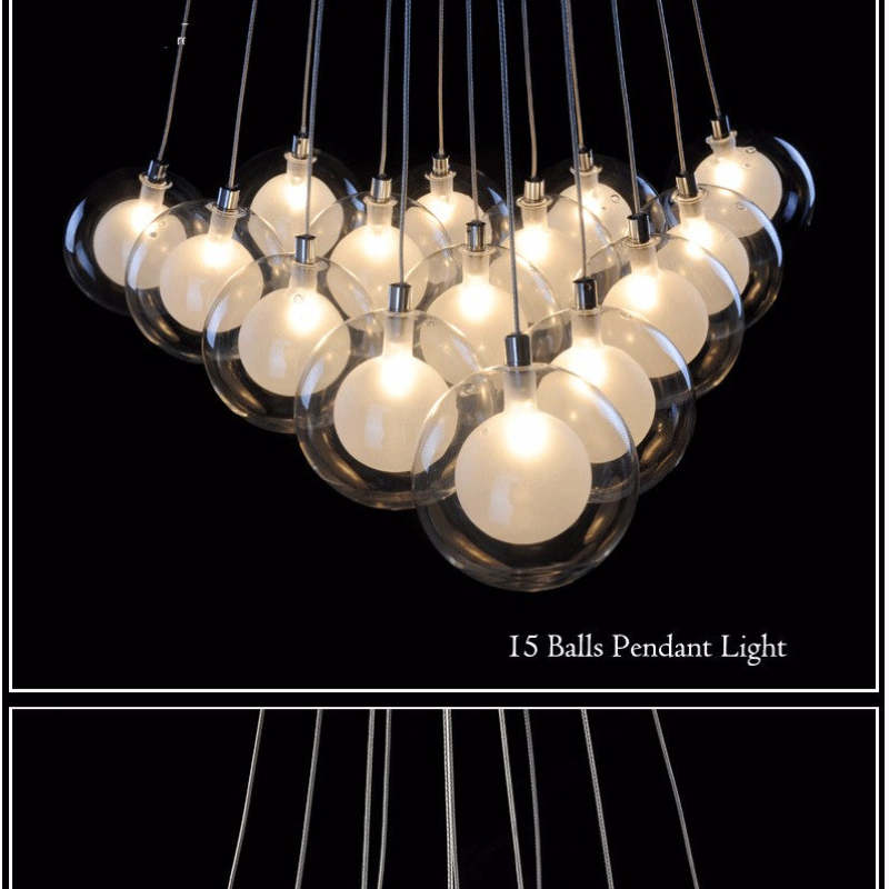 Valentina Modern Bubble Acylic Pendant Light, 5 Style