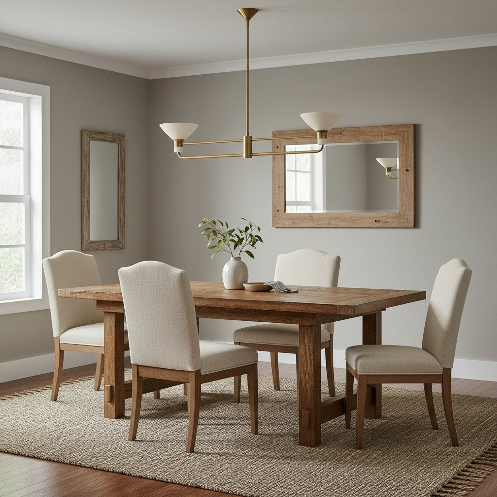 Tallow Modern 2 Light Linear Chandelier Dining Room