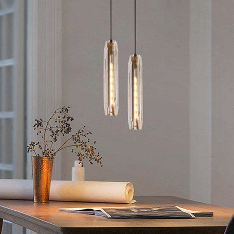 Arisha Brass Designer LED Glass Pendant Lamp - Letslighting