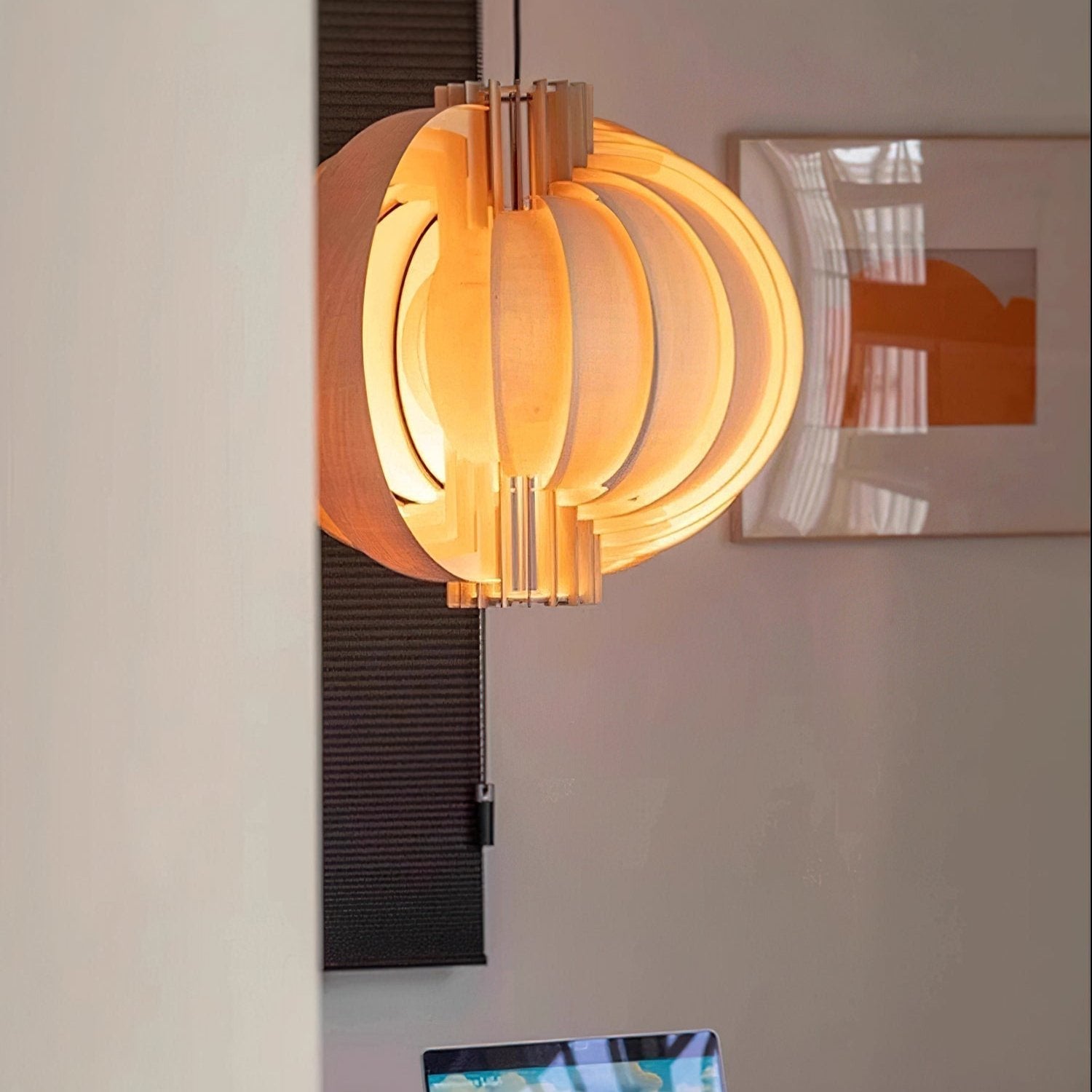 Ivraeus Premium Elegance Ring Wood Pendant Light - Letslighting