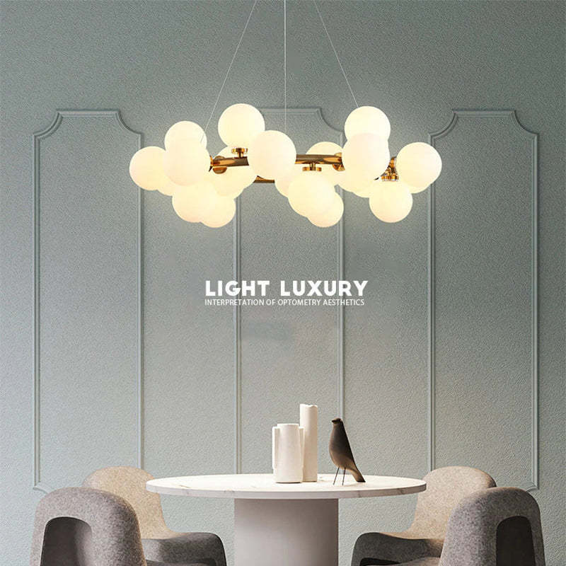 Valentina Chandelier Bubble, Magic Beans, Glass, Dining Room
