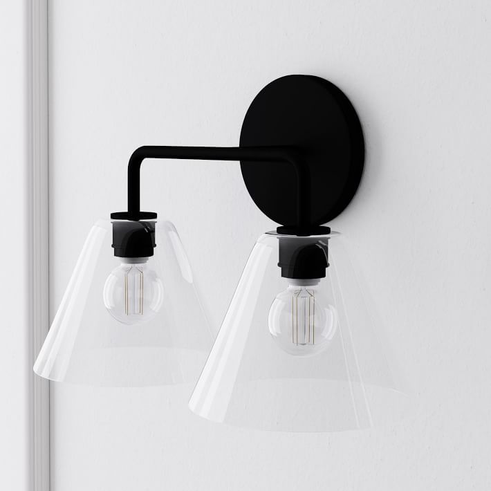 Cone Wall Sconce Milk Glass Living Room