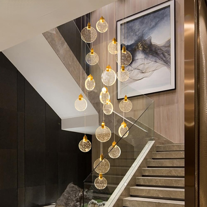 Kristy Minimalist Round Metal Crystal Chandelier
