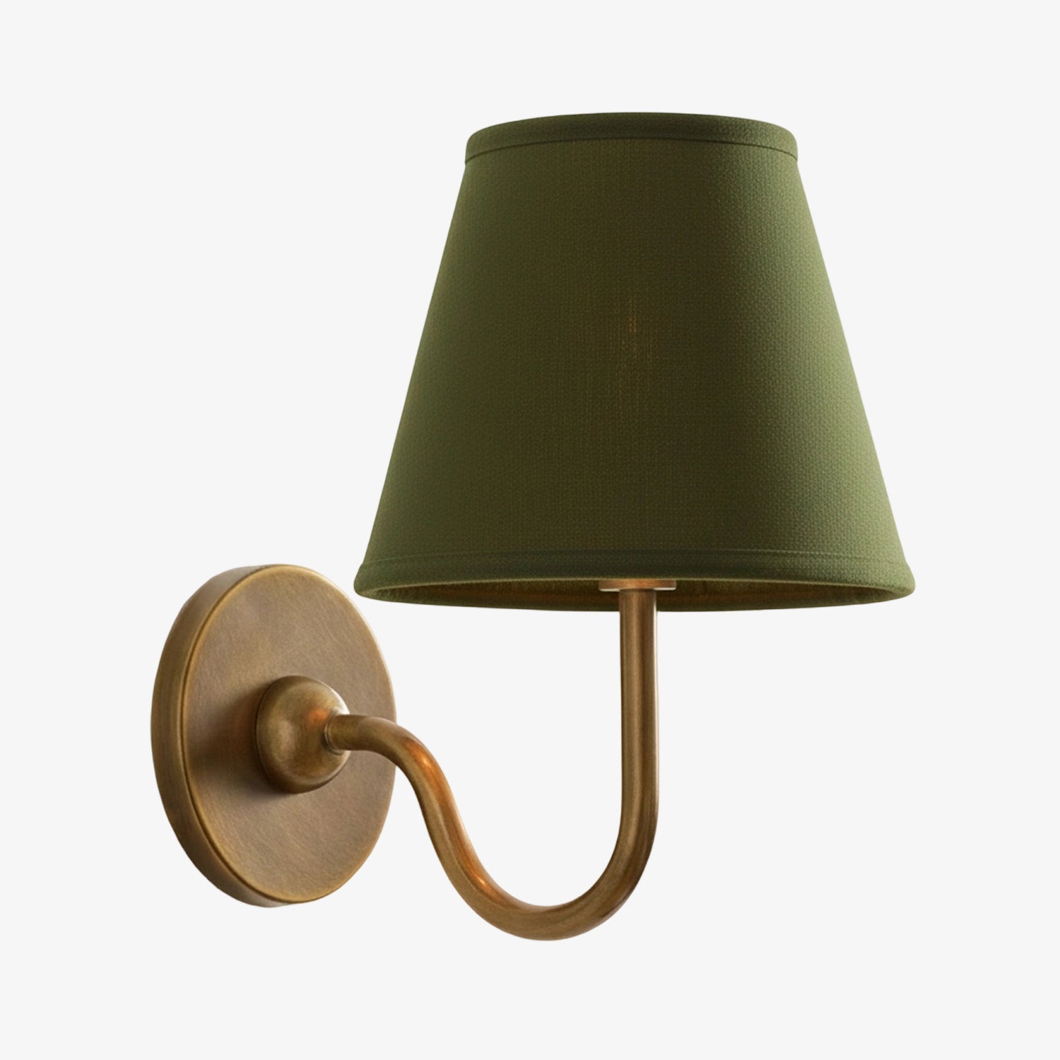Grace Brass Linen Wall Lamp