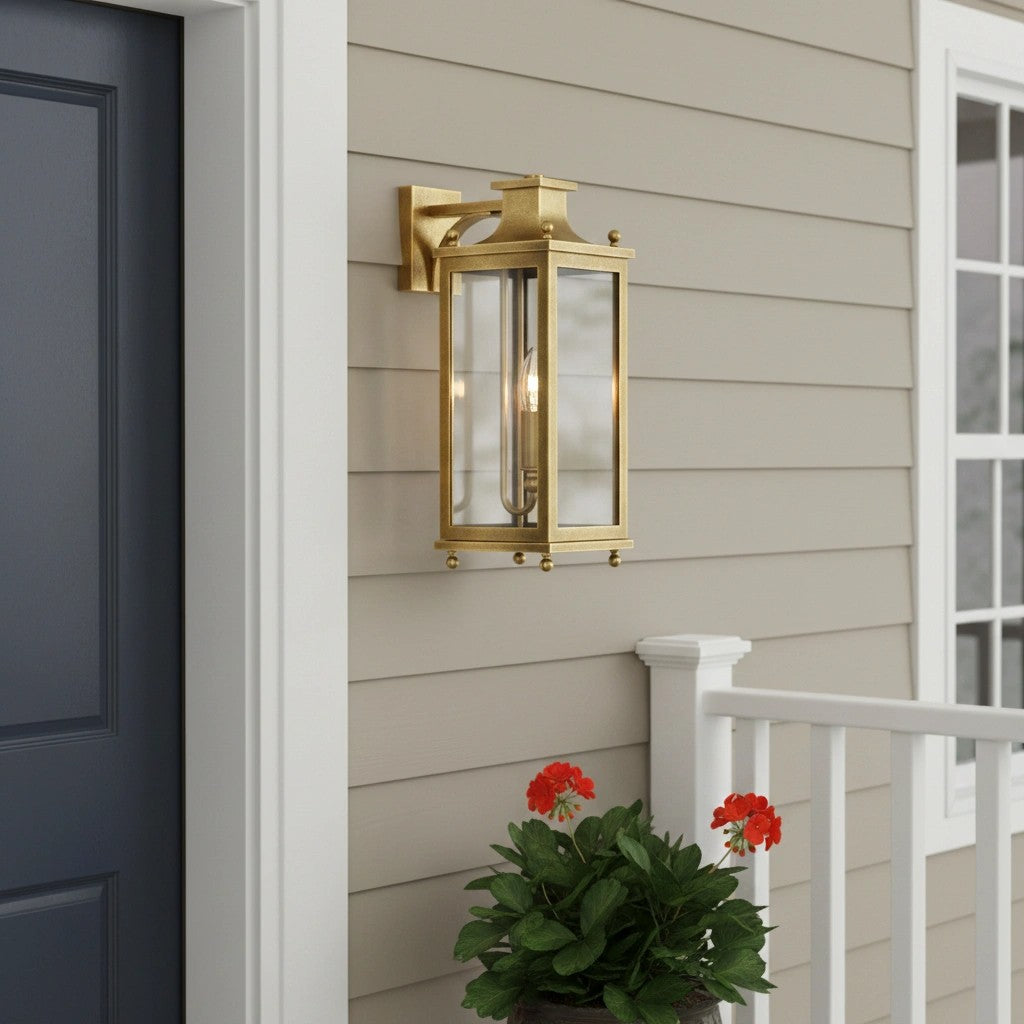 Guard Wall Lamp Brass Glass Outdoor