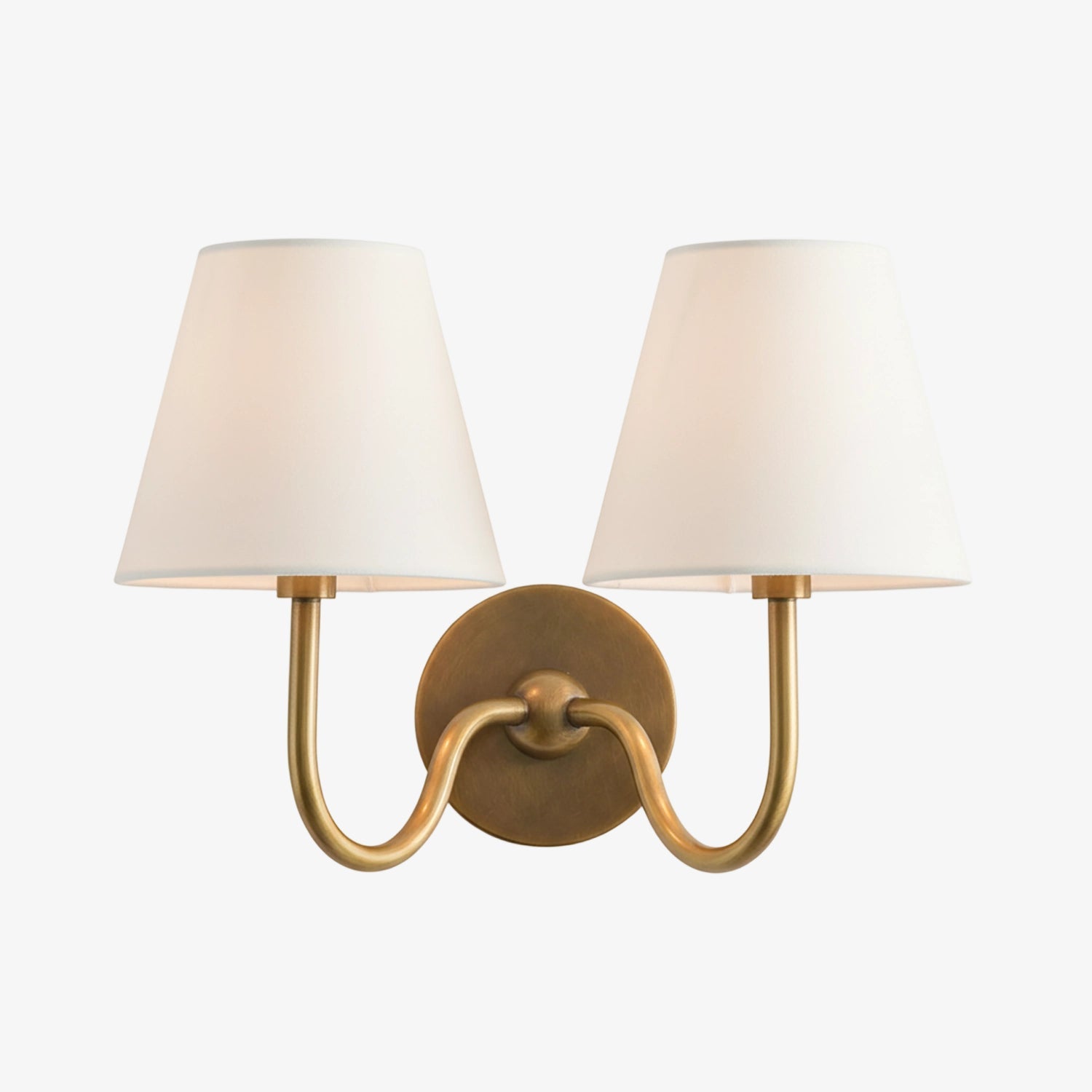 Grace Brass Linen Wall Lamp