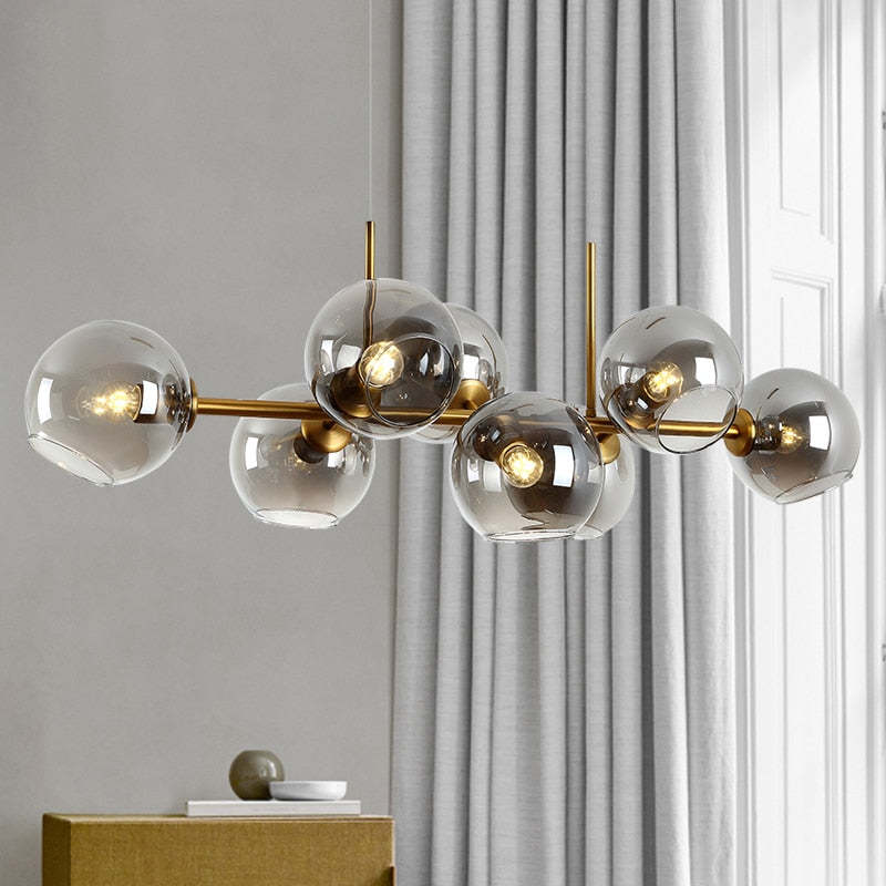 Valentina Modern Glass Globe Bubble Pendant Light Living Room - Letslighting