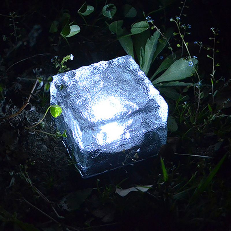 Ray Ice-cube Solar Outdoor Ground Light Glass