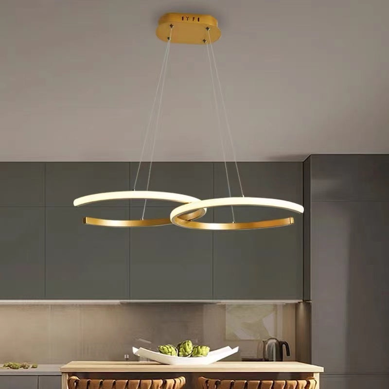 Arisha Modern Minimalist Pendant Light, Double-C