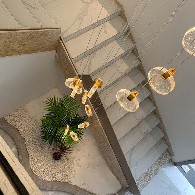 Kristy Minimalist Round Metal Crystal Chandelier