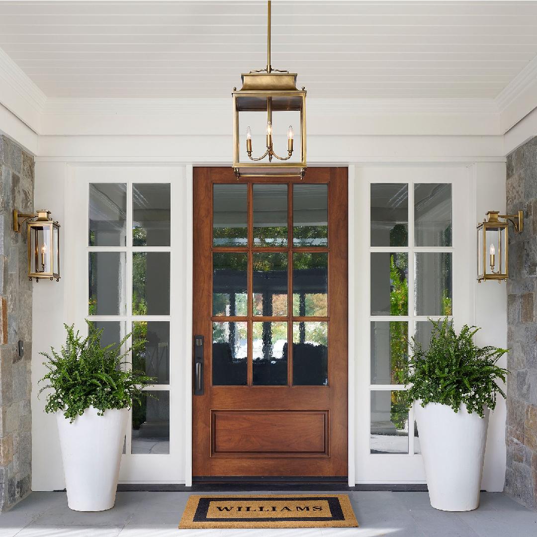 Guard Wall Lamp Brass Glass Outdoor