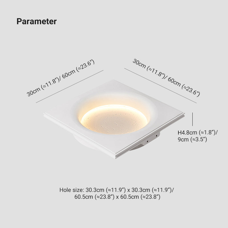 Elif Decorative Moon Metal Gypsum Wall Lamp