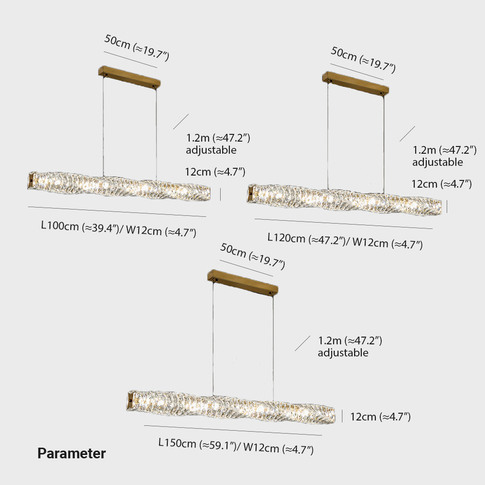 Kristy Crystal Sliver and Pendant Light Stainless Steel - Letslighting