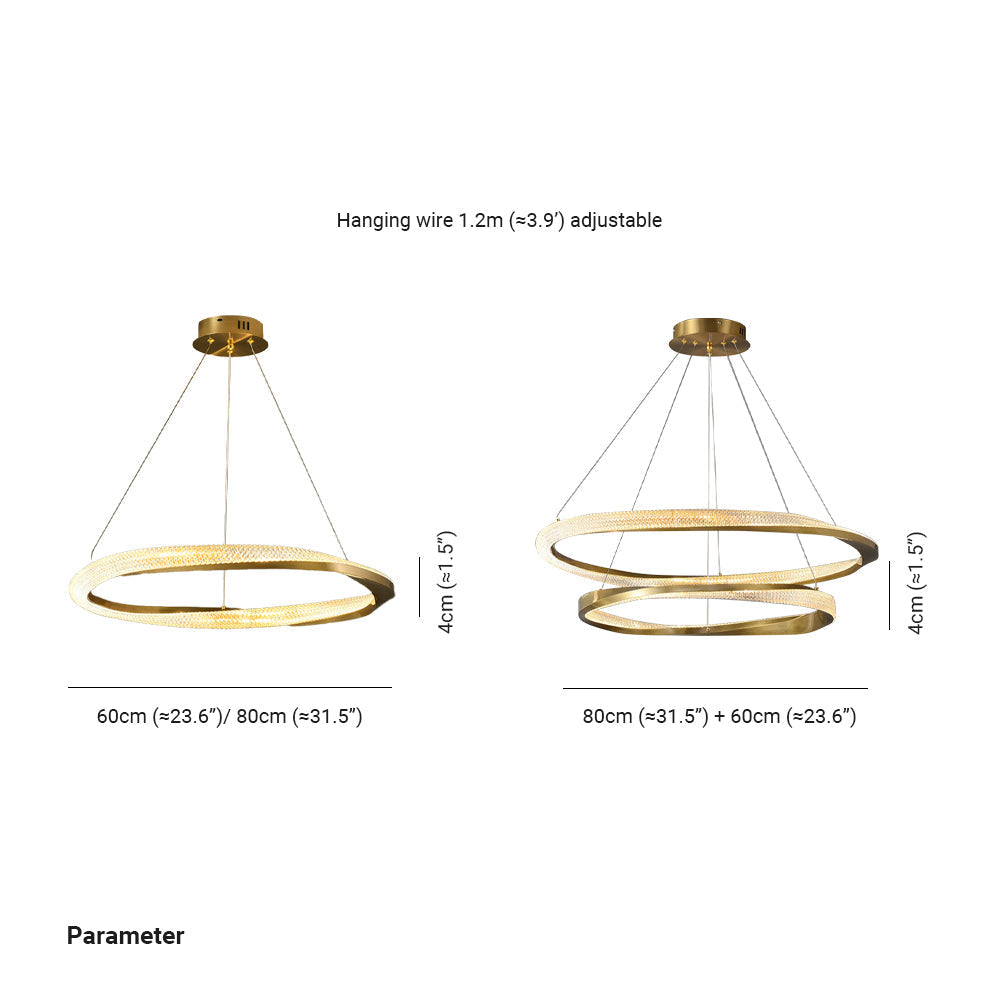 Arisha Minimalist Ring Spiral Shape Pendant Light - Letslighting