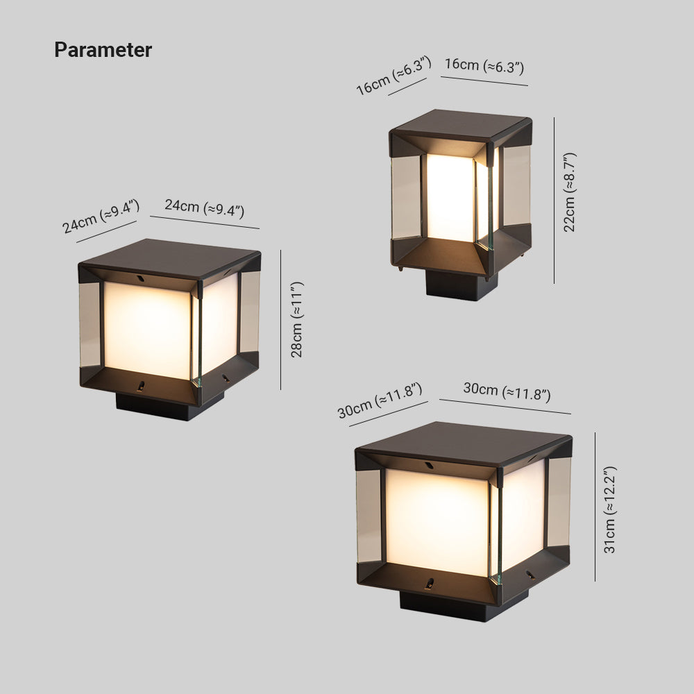 Ray Modern Rectangular Glass Outdoor Lamp - - Letslighting