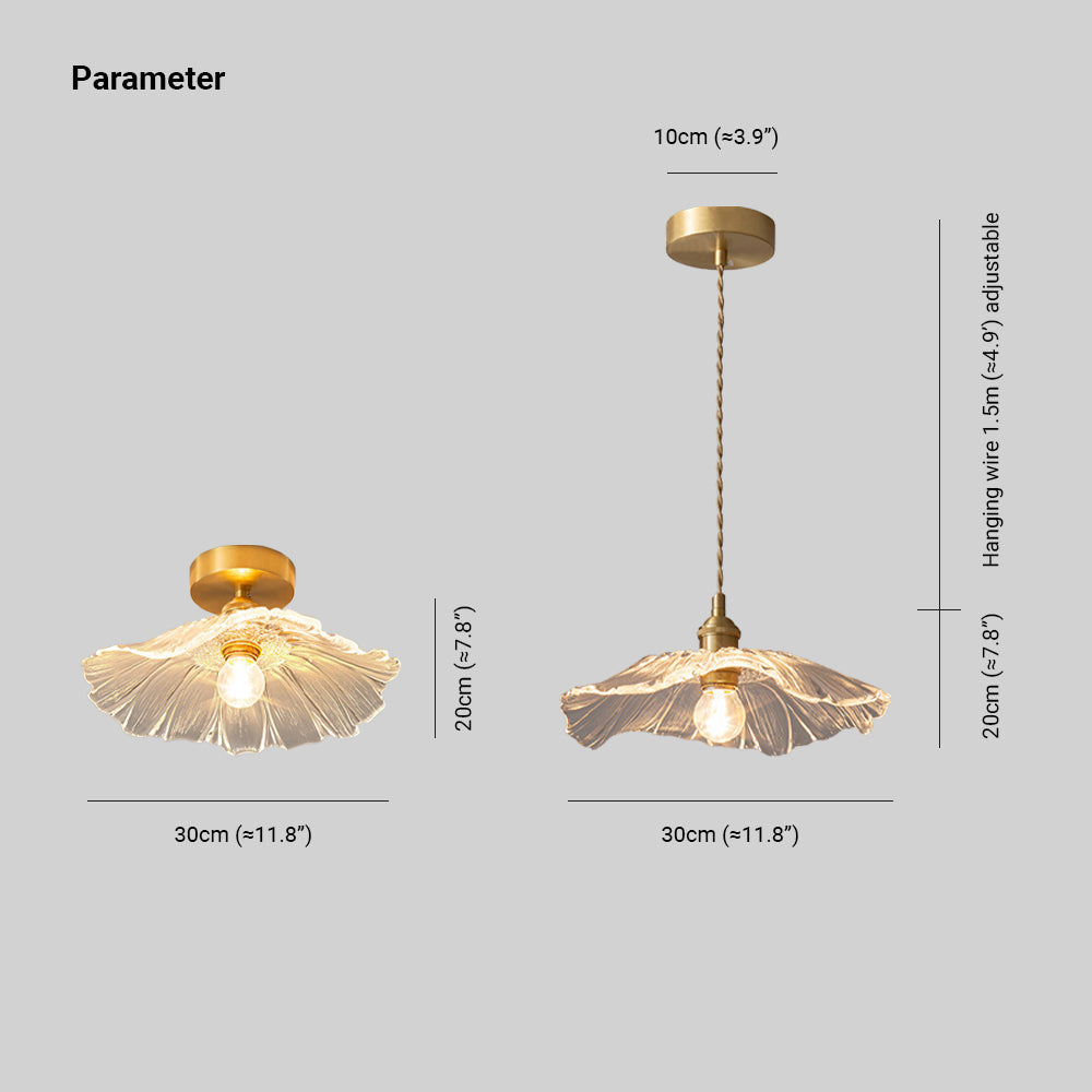 Arisha Art Deco Flower Glass Flush Mount Ceiling Light