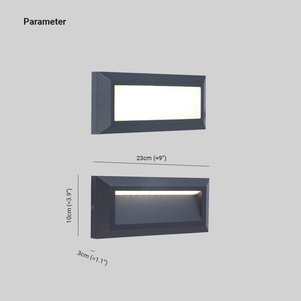 Ray Modern Metal Rectangular Waterproof Outdoor Deck Step Light