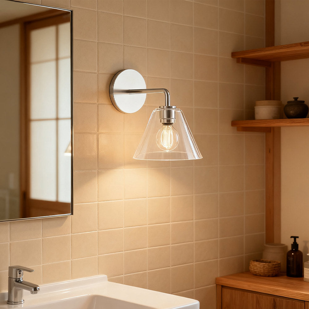 Cone Wall Sconce Milk Glass Living Room